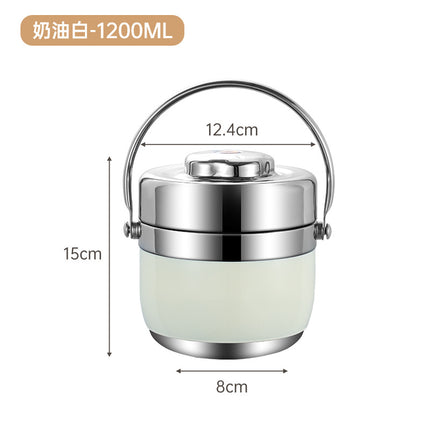 304 Stainless Steel Double Vacuum Extra Long Insulated Pot Student Satchel Bucket Large Capacity Multi-Layer Sealed Satchel Wholesale