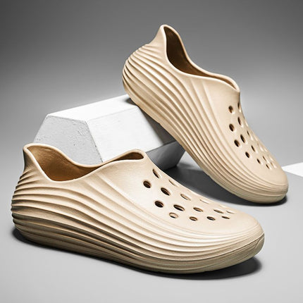 All-inclusive sports slippers breathable sandals 2025 new summer hole shoes men's and women's non-slip outer wear thick-soled beach shoes