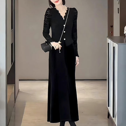 Velvet Skirt Women's Thickened Autumn and Winter 2024 New Style Hip-Hugging Skirt Mid-Length High-Waisted Straight Skirt Mid-Length Skirt