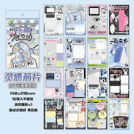 Xinmo Creative Fun Full Set Pet Sticky Notes Journal Drawing Materials DIY Gift Vintage Sticker Set