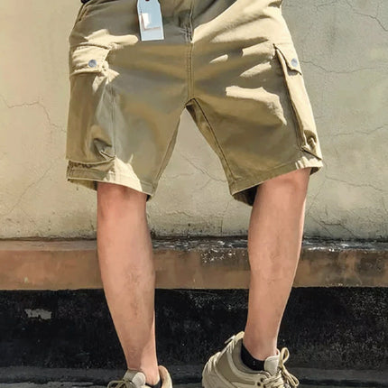 Summer men's shorts multi-pocket casual sports woven workwear shorts fashion trendy loose running shorts