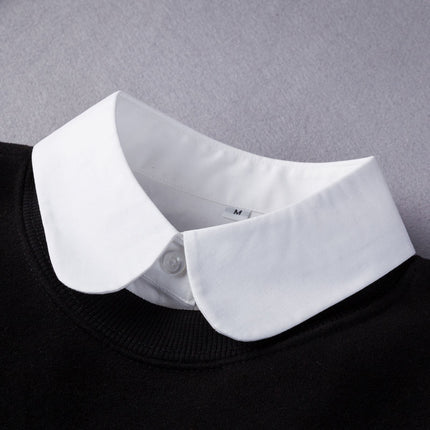 Spring Autumn Winter Holiday Collar All-match Sweater Decorative Plaid Fake Shirt New Arrival Pleated Collar Half High Collar Decorative Collar
