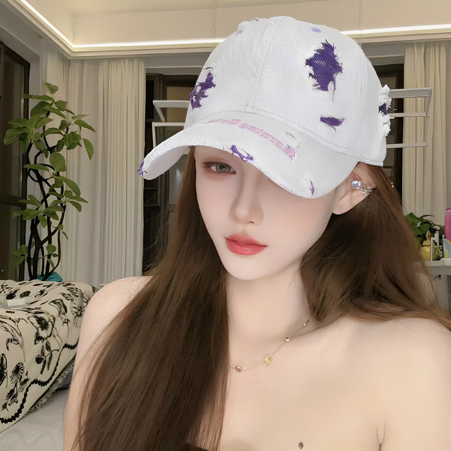 2025 New Women's Summer Pear-Shaped Sunset Street Face-Slimming Enlarged Deep Brim American-Style Baseball Cap Duckbill Cap