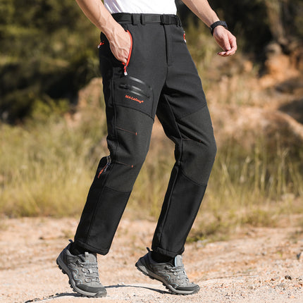 Cross-border explosions soft shell assault pants for men and women autumn and winter thick warm outdoor wear-resistant ski climbing pants waterproof wholesale
