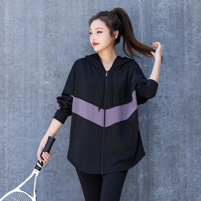 Sports Suit Women's New Large Size Loose Slimming Gym Morning Run Quick Dry Internet Popular Professional Long Sleeve Yoga Suit