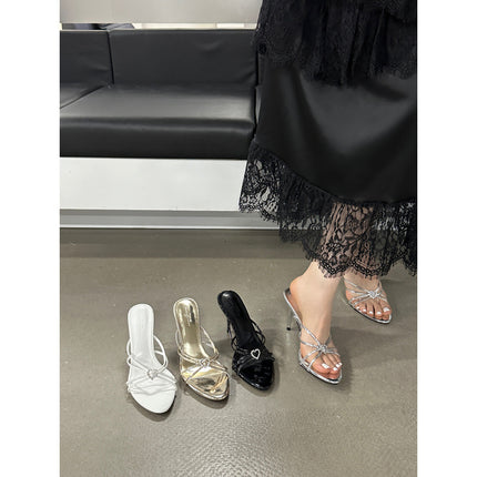 2025 European and American New Fashion Stiletto High Heels, French Fashion Sexy Open-Toe Women's Sandals