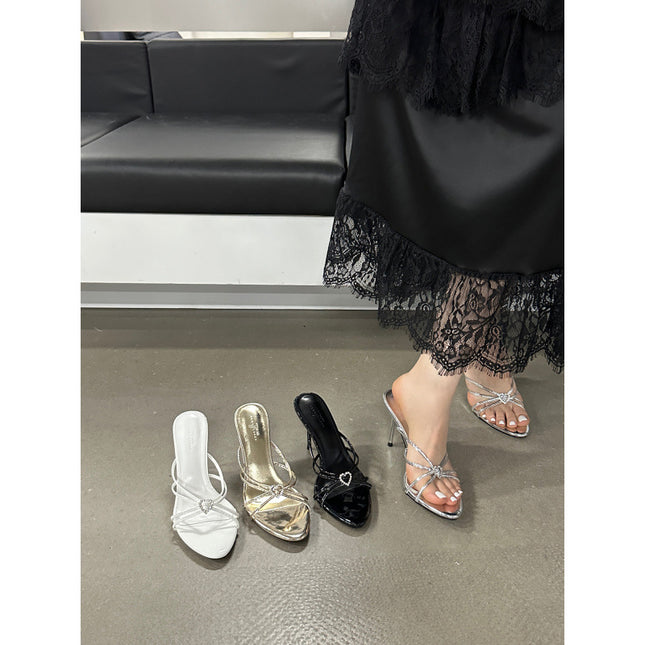 2025 European and American New Fashion Stiletto High Heels, French Fashion Sexy Open-Toe Women's Sandals