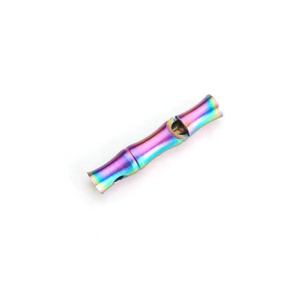 Stainless steel bamboo whistle outdoor camping survival whistle high decibel metal whistle emergency survival whistle distress whistle