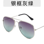 Silver frame gray green / As shown in the picture