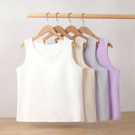 A Good Helper for Layering_Simple Splicing Design_Sleeveless T-Shirt Vest Dropshipping