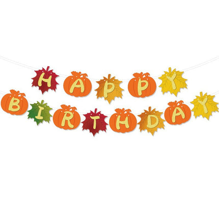 Amazon New Cross-Border Holiday Theme Party Supplies Thanksgiving Flag Banner Garland Hanging Decorations