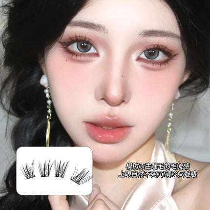 [6 Rows of Glue-Free] New Chinese Style Qingqiu Fox New Soft New Fox False Eyelashes Natural Photogenic Oblique Flying Style