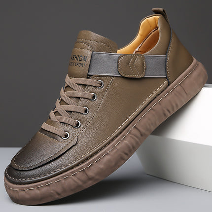 Factory direct 2023 men's casual versatile board shoes British style trend soft bottom soft surface retro fashion shoes men's shoes