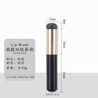 Black silicone gold tube lipstick brush (without cap)