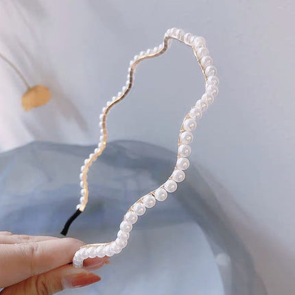 Internet Red Square Explosions Contrast Braid Head Band Wide Edge Non-Slip High-Level Hair Band 2023 New Style Hair Card for Women