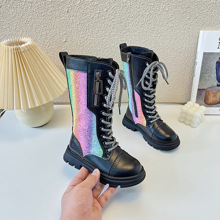 Girls' Boots, No More Than Knee-High, Autumn and Winter High Boots, Catwalk Performance Boots, Kidsren's Fashion Princess High Boots, Simple