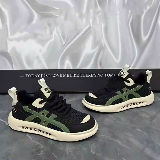 Men's Shoes 2025 Summer Breathable Mesh Casual Shoes That Don'T Tire Your Feet, Sports Shoes with Thick Soles, Platform Shoes That Are Comfortable and Height-Increasing