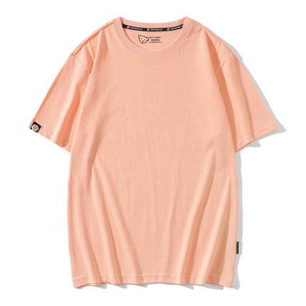 [tide brand loose] men and women 200g combed cotton advertising shirt 40 cotton round neck T-shirt class clothing group clothing