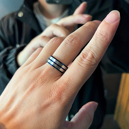 TikTok Explosions Brushed Wide Face Simple Ring Niche Students Trendy Temperament Joker Couple Ring Cross-border Wholesale
