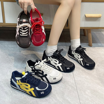 Retro Cortez-Style Women's White Sneakers 2026 Autumn New Fashion Trendy Color-Blocking Versatile Casual Shoes German Training Shoes