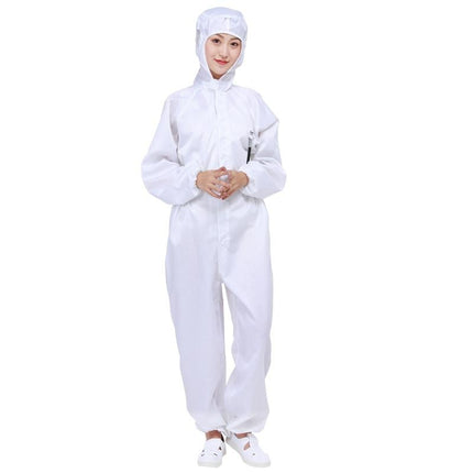 Anti-static jumpsuit with pocket hooded with pocket purification workshop work clothes paint spray clothes blue white dust-free clothes