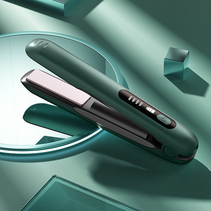 USB rechargeable wireless hair straightener straight curling iron dual-purpose curling iron portable straight plate splint hair straightener