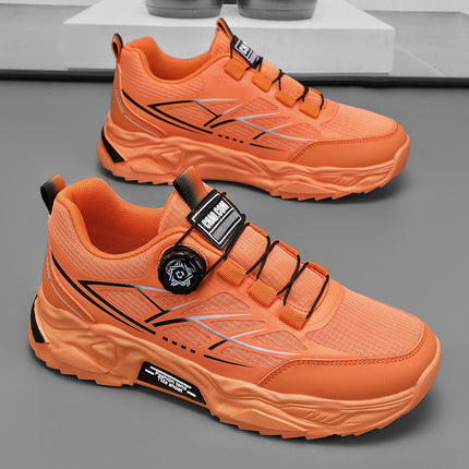 Cross-Border Large Size Summer New Men's Sports Shoes for Fitness and Outdoor Activities, Breathable with Rotating Buckle and Stylish Mesh Design