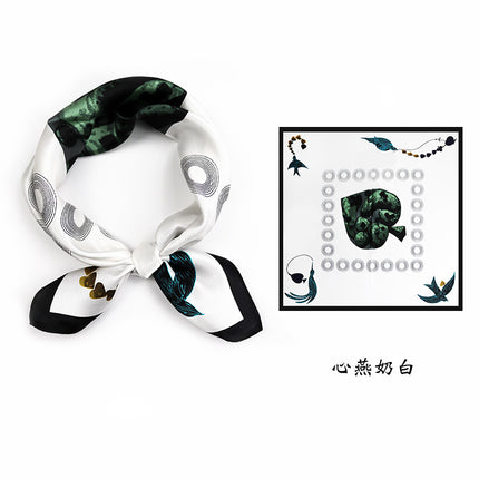 53*53cm Spring and Summer Sun Protection Neck Scarf Women's Easiest for Match Hangzhou Silk Small Square Scarf