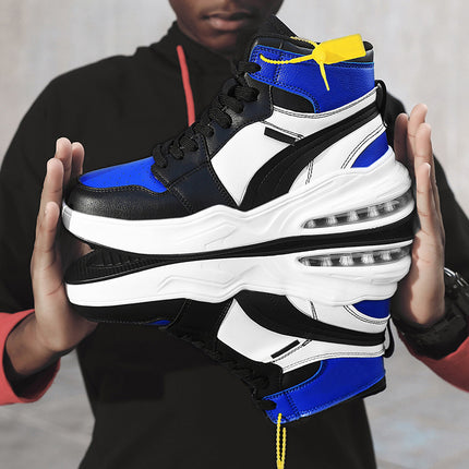 2023 new men's board shoes cross-border plus size high-top air cushion trendy men's shoes fashion combat sneaker basketball shoes