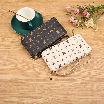 Cross-border New Women's Wallet Long Single-layer Zipper Coin Purse European and American Fashion Clutch Multi-function Mobile Phone Bag
