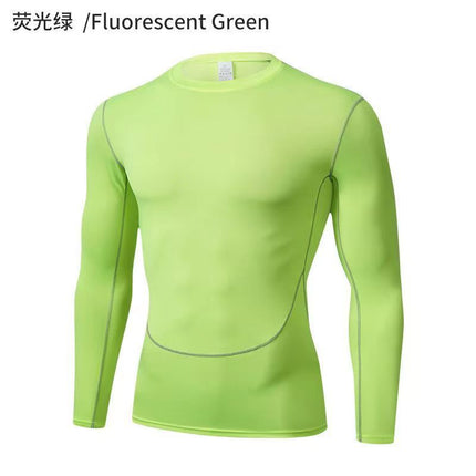 Fitness clothes long-sleeved men's basketball tights training clothes quick-drying breathable outdoor running football bottoming compression top