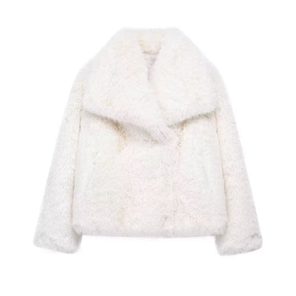 SAW AliExpress Independent Station Women's Wear European and American Style Artificial Fur Effect Short Coat 4360 240 712