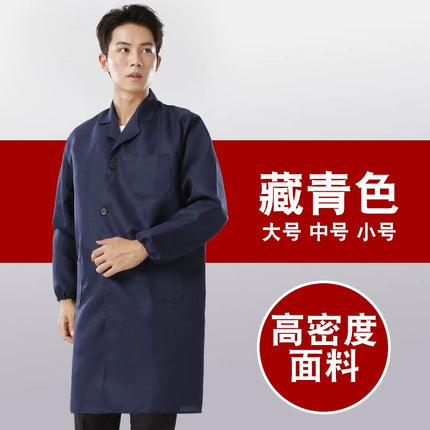 Blue coat overalls printing and handling labor protection clothing embroidery long sleeve dust-proof clothing tooling wholesale factory overalls printing