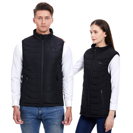 Cross-Border Outdoor Smart Heating Vest USB Constant Temperature Electric Heating Three-In-One Winter Cold-Proof and Warm Vest