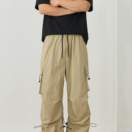 LKTM Men's# American Retro Khaki Mop Paratroopers Workwear Pants Men's and Women's hiphop Outdoor Slim Quick-Dry Pants