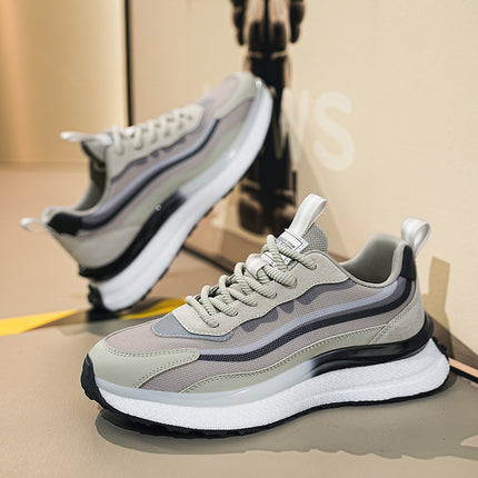 Wholesale Men's Shoes 2024 New Summer Breathable Fashionable All-match Increased Soft Bottom Casual Running Sports Dad Trendy Shoes