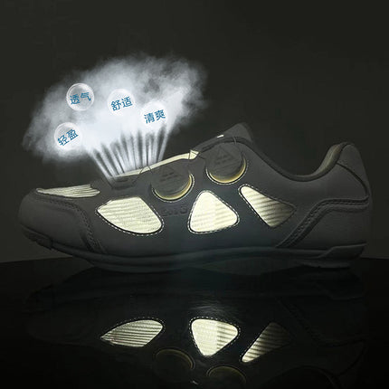 New Summer Hollow Road Bike Lock Shoe Set Hard-Soled Breathable Lock-Free Cycling Shoes Women's Power-Assisted Mountain Bike Lock Shoes