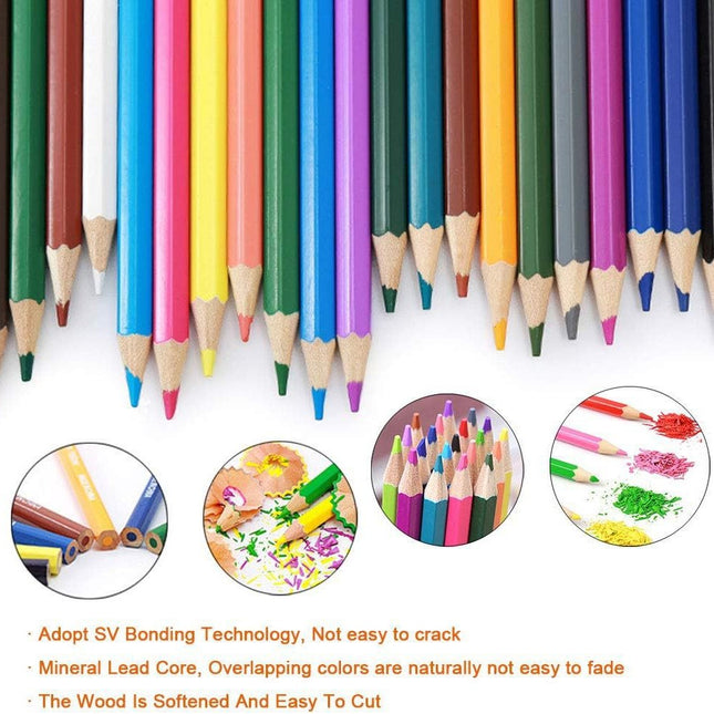 48 water-soluble colored pencil set beginner hand-painted professional art colored lead painting pen cross-border factory wholesale
