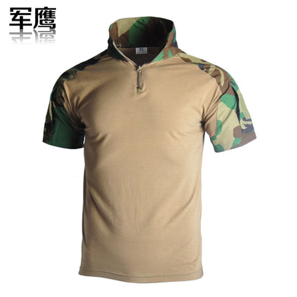 2024 Cross-border Supply G2 Tactical Camouflage Military Fan Frog Clothing Short-sleeved Tactical Cotton Men's Training Wear-resistant Scratch-resistant T-shirt