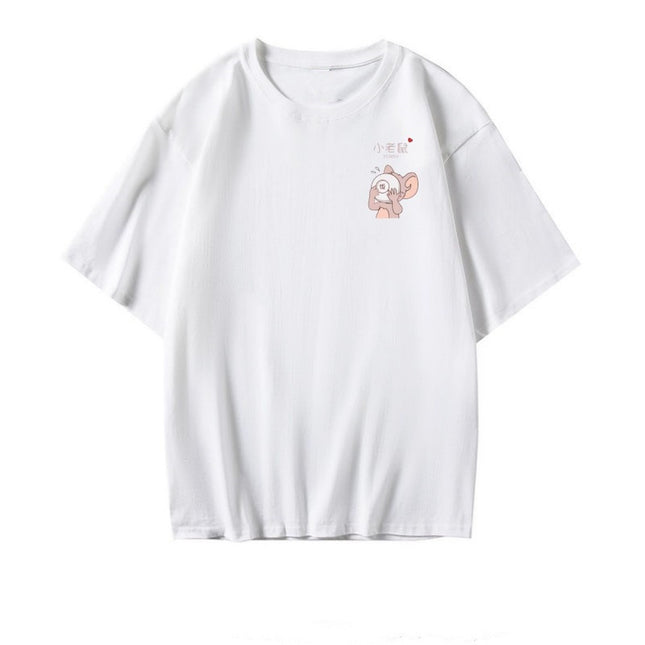 Same Color Couple Dress 2024 New Summer Niche High-end Sense Internet Celebrous Trend Pure Cotton Short-sleeved T-shirt suit Women