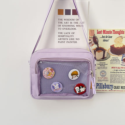 Japanese Girl Ins Transparent Pain Bag Snack Shoulder Crossbody Bag Women's All-match Casual Mobile Phone Small Bag
