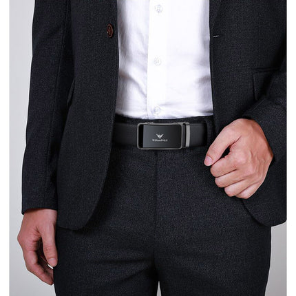 King Paul Belt Men's Genuine Leather Automatic Buckle Men's Belt Young Business Top Layer Cowhide New Trouser Belt