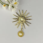Golden sunflower white pearl