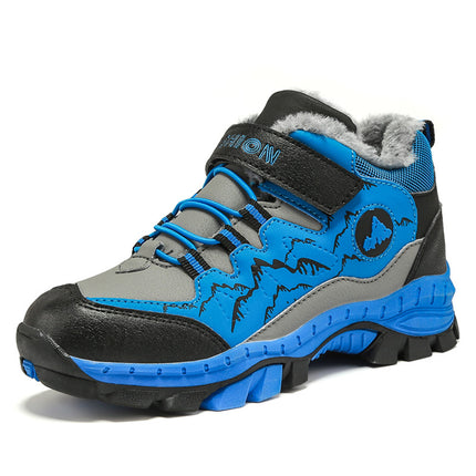 A Batch of Autumn and Winter Large Cotton Children's Hiking Shoes, Outdoor Casual Sports Shoes, Foreign Trade Wholesale Boys' Shoes