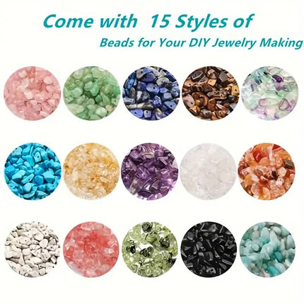 TEMU Amazon Hot Sale 15 Pig Natural Gravel Boxed Irregular DIY Jewelry Accessories suit Jewelry Accessories