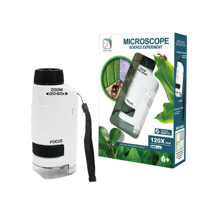 Cross-border Children's Microscope Can See Bacteria Primary and Secondary School Students Gifts Handheld Portable Outdoor Observation Toys