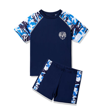 Boys' Swimsuit Student Swimming Training suit Swimsuit Fresh Fashion Camouflage Split Swimsuit Hot Spring Swimsuit Trunks