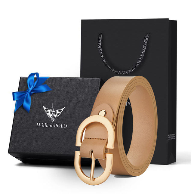 King Paul Belt Women Genuine Leather Pin Buckle Cowhide Belt Women Fashion Trendy Belt Women's New Wholesale
