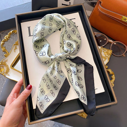 70cm Imitation Silk Square Scarf Fashion All-match Silk Scarf Professional Scarf Korean Style Neck Protection Scarf Decorative Small Square Scarf