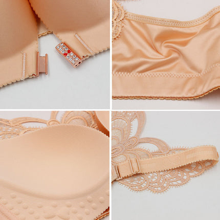 Wholesale Front Button Non-Wired Large Size Bra for Fat Girls Push-Up Adjustable Beautiful Back Seamless Thin Sexy Intimates
